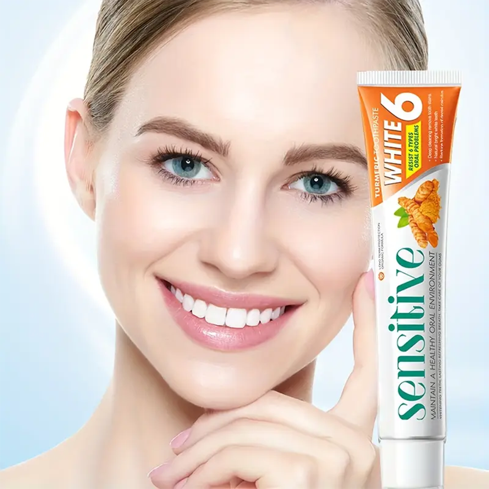 Minceetbien™ Sensitive White 6: Ginger Infused Toothpaste for Deep Clean And Bright White Teeth - 100G Tube