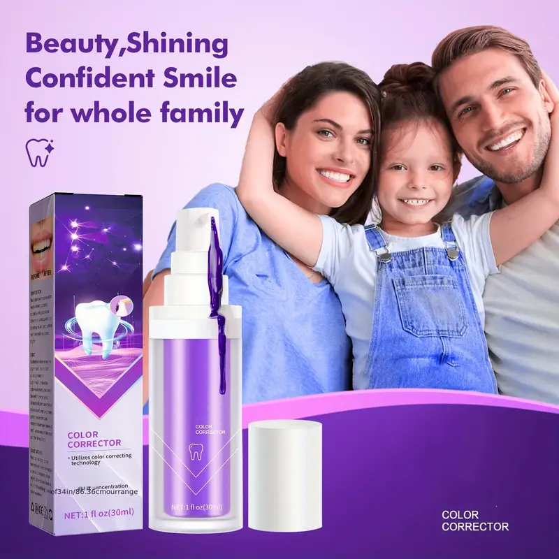 Minceetbien™ 1PCS Purple ToothpasteExperience The Magic Of Color Wheel Toothpaste For A Brighter Smile And Whiter Teeth (1fl Oz/30 Ml)