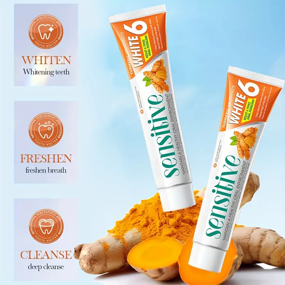 Minceetbien™ Sensitive White 6: Ginger Infused Toothpaste for Deep Clean And Bright White Teeth - 100G Tube