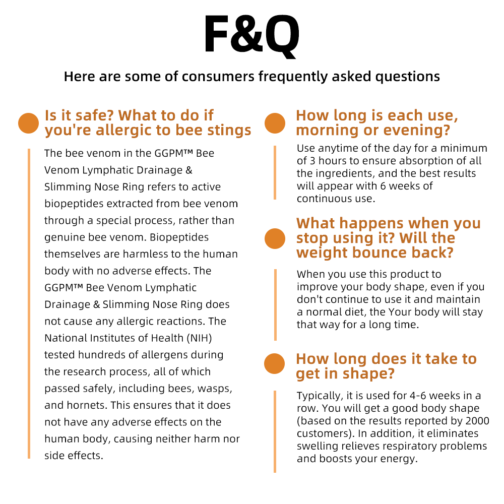 🐝Bee Venom Lymphatic Drainage & Slimming Nose Ring⭐(for all lymphatic problems and obesity)